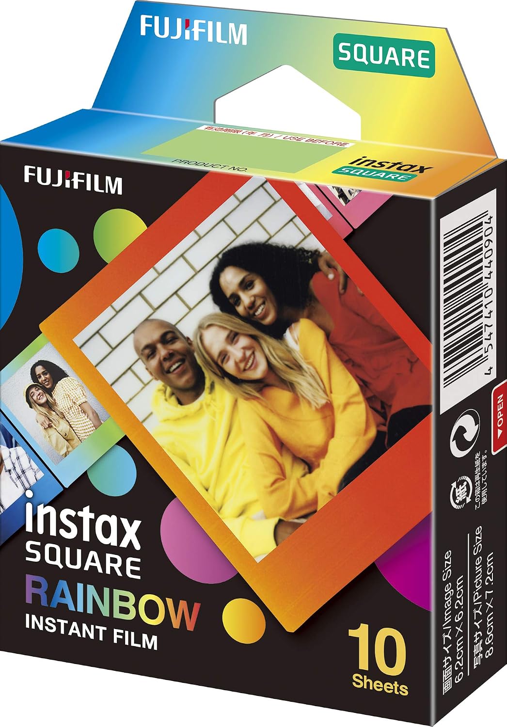 instax SQUARE instant film Rainbow border, 10 shot pack, suitable for all instax SQUARE cameras and printers - Image 5
