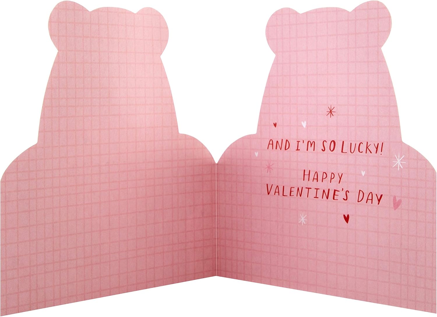 Hallmark Valentines Day Card, Cute Bear Design, Hearts, Pink, Big Bear Hugging Heart, 19.8 cm by 19.8 cm - Image 5