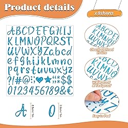 648 PCS Letter Stickers Glitter Alphabet Stickers