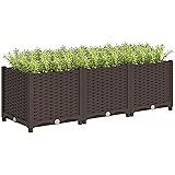 Outsunny 4 x 1 x 1 ft Raised Garden Bed, Indoor