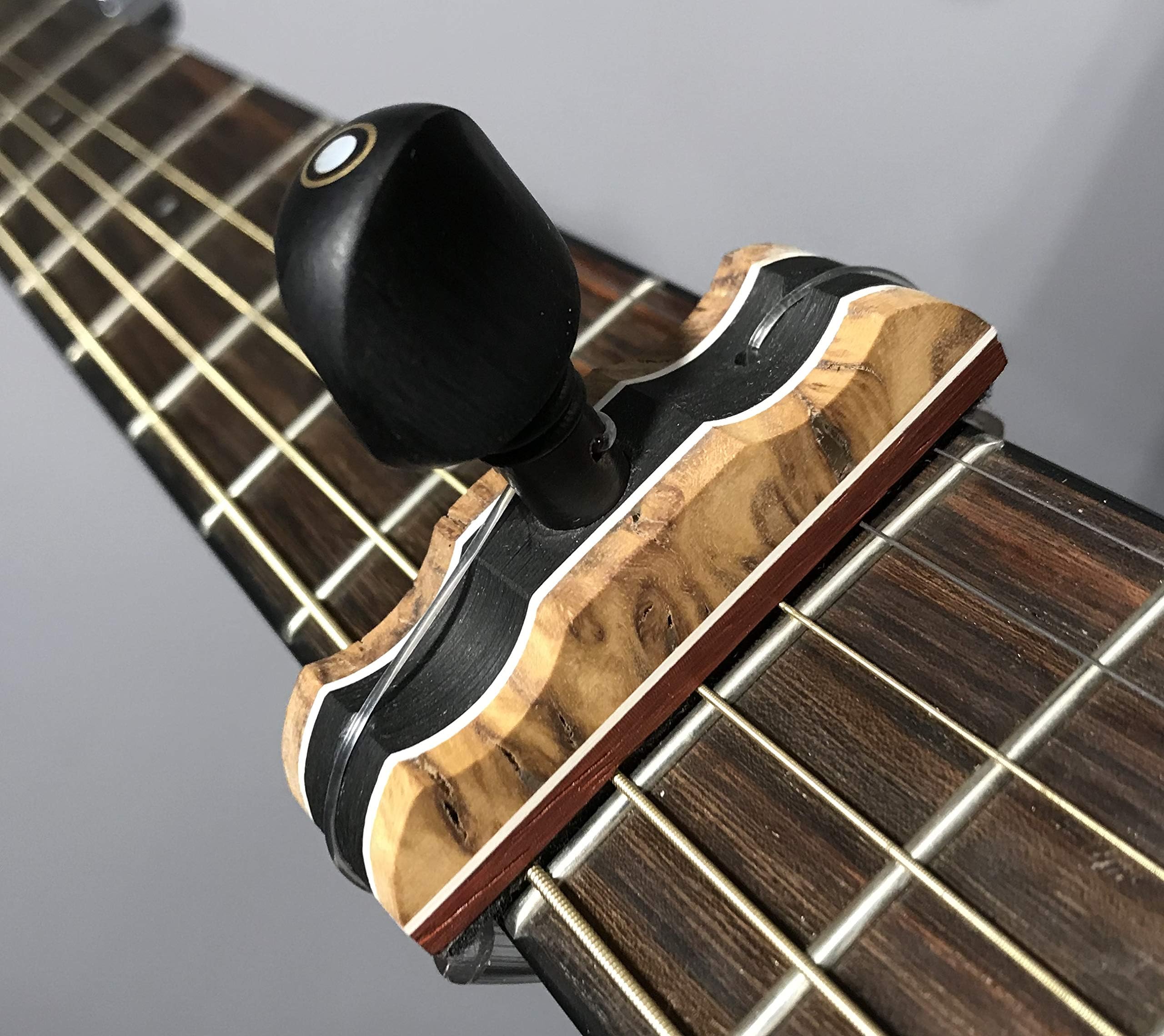 Handcrafted wood capos cejilla wooden capo flamenco acoustic and classical guitar Ebony Handcrafted wooden capo kapo