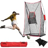 Doubleriver Football Training Net for Punting Snapping and Throws 4x7ft Field Goal Practice Equipment with Stability Sandbags and Stakes Portable Net for High School Players Outdoor