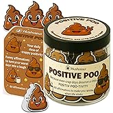 HUSHVIEUS Positive Poo Affirmation Jar – 60 Funny Affirmation Cards, Uplifting Daily Positivity Jar, Cute Gag Gifts for Women, Teens, Men, Unique Self-Care Inspirational Gifts, Birthday & Office Decor