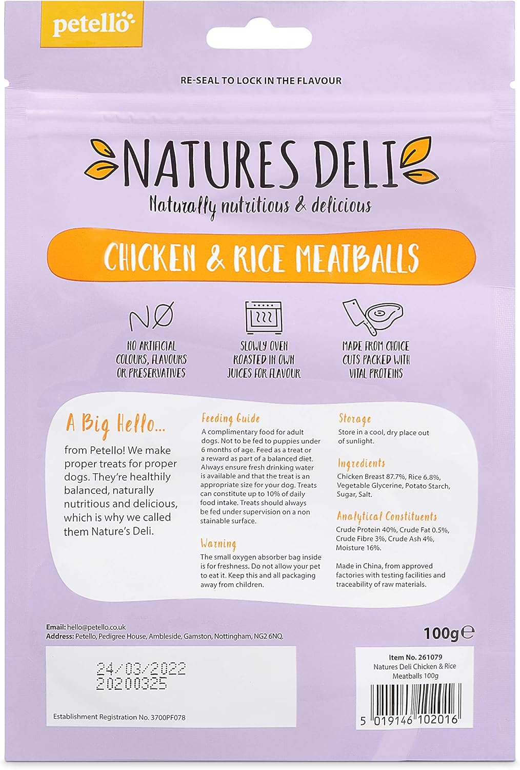 Natures Deli Chicken Balls Dog Treats, Gluten Free Low Fat Bite-size Treats for Dogs High Protein Dog Biscuits - 100 g - Image 3
