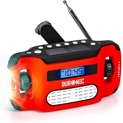 Duronic Solar Radio Apex Wind Up Radio Emergency Dynamo AM/FM