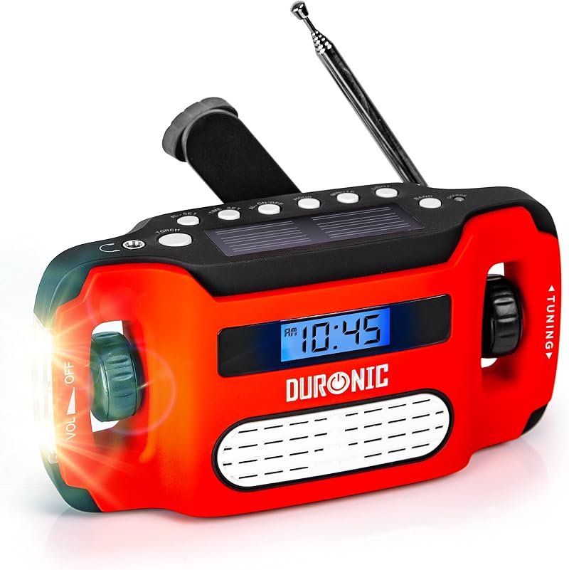 Duronic Solar Radio Apex Wind Up Radio Emergency Dynamo AM/FM