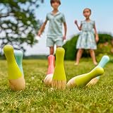 TP Toys Wooden Outdoor Skittles FSC Garden Game 6 Skittles 2 Balls view 3
