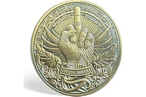 AtSKnSK Official Asshole Coin Funny Challenge Coins Novelty Coins Dickhear Award Coin (Middle Finger-01, Piece, 1)