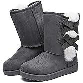 Witwatia Winter Snow Boots for Women Mid Calf Warm Fur Lined Boots Ladies Slip on Fashion Bootie