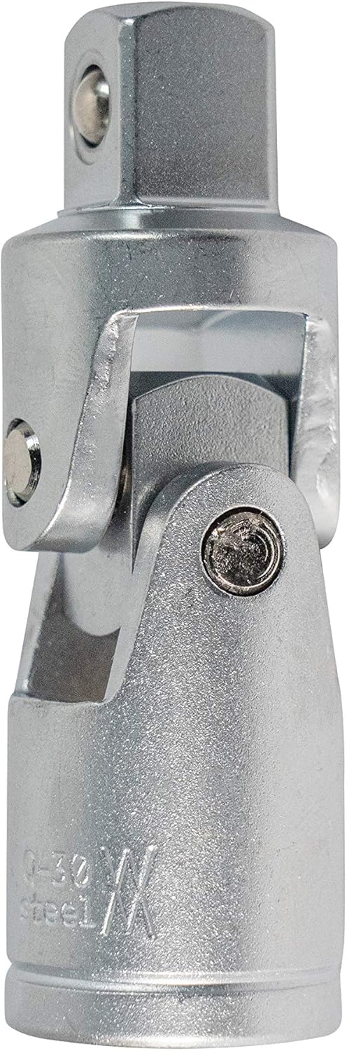 WIESEMANN 1893 Universal Cardan Joint 3/8 inch Double Square Drive with 10mm (3/8”) Drive, Chrome, 3/8 inch - medium