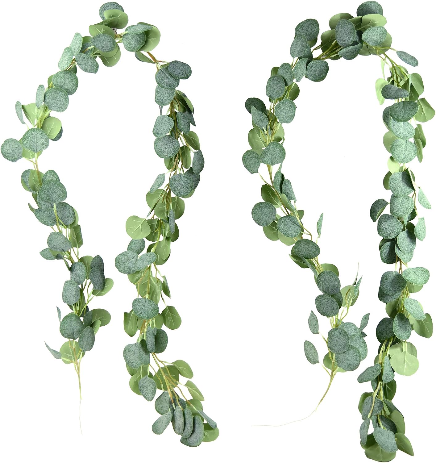 FiveSeasonStuff Silver Dollar Eucalyptus Garland Artificial Foliage Hanging Decoration for Wedding Home Wall Décor
