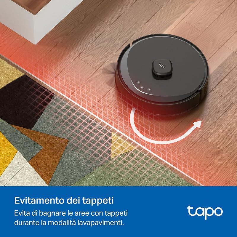 RV30 Max Robot Aspirapolvere Lavapavimenti con Mappatura 5300Pa, Doppia Navigazione LiDAR +IMU, Zone No-Go e Muri Virtuali, Controllo APP&Alexa&Google, Arrampicarsi fino a 22mm