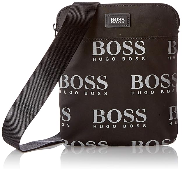 BOSS Herren Iconic_s Zip Env Schultertasche, Schwarz (Black) 0.1x24x22 cm