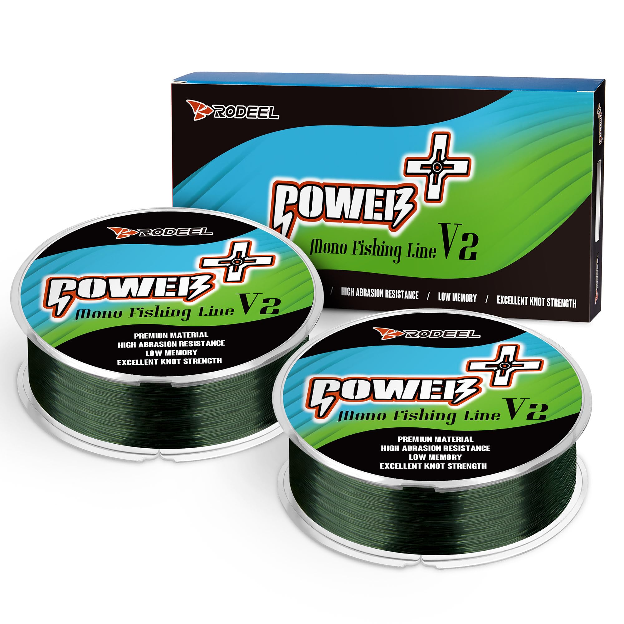 Rodeel Premium Monofilament Fishing Line - Strong and Abrasion Resistant Mono Line - Superior Nylon Material Fishing Line 150M/ 300M/ 600M