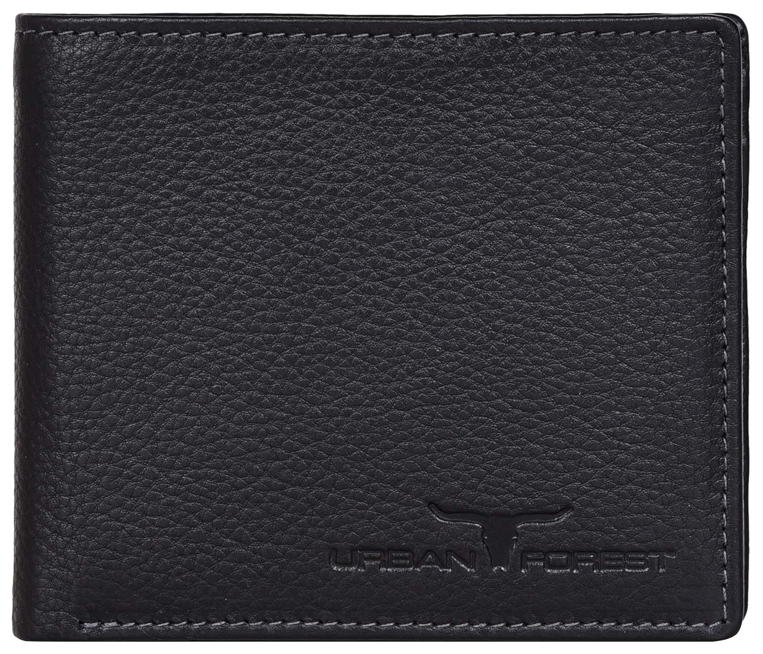 Urban Forest Rakhi Gift Hamper for Brother - Classic Black Men's Leather Wallet, Black Keyring and Rakhi Combo Gift Set for Brother 