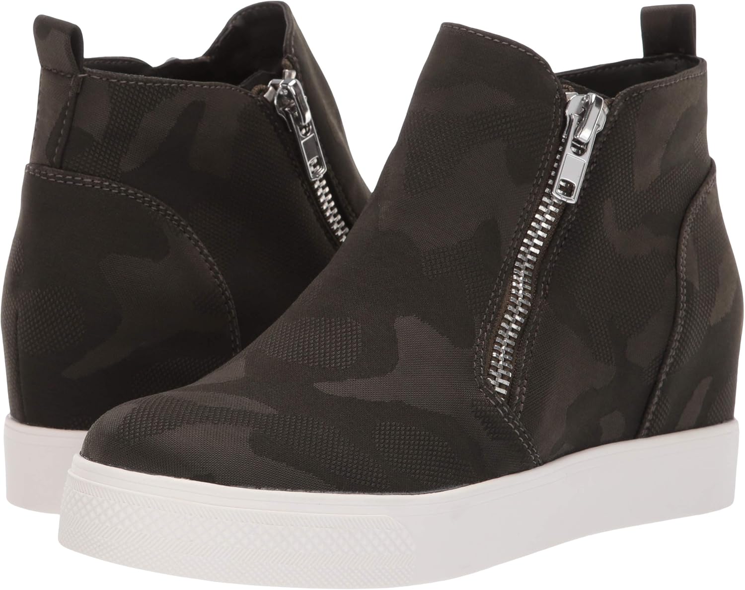 steve madden camo wedge sneakers