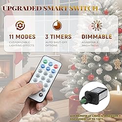 YITAHOME Prelit Snow Flocked Artificial Full