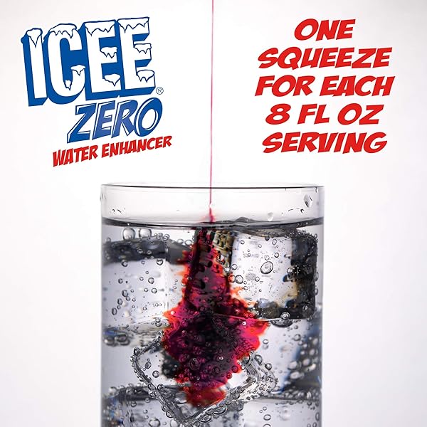 ICEE ZERO CALORIE CHERRY, BLUE RASPBERRY, ORANGE AND MANGO LIQUID WATER ENHANCER DRINK MIX, NATURAL FLAVOR DROPS, SUGAR FREE, 1.62 FL OZ CONCENTRATE (48 ML) – 4 ULTIMATE VARIETY PACK