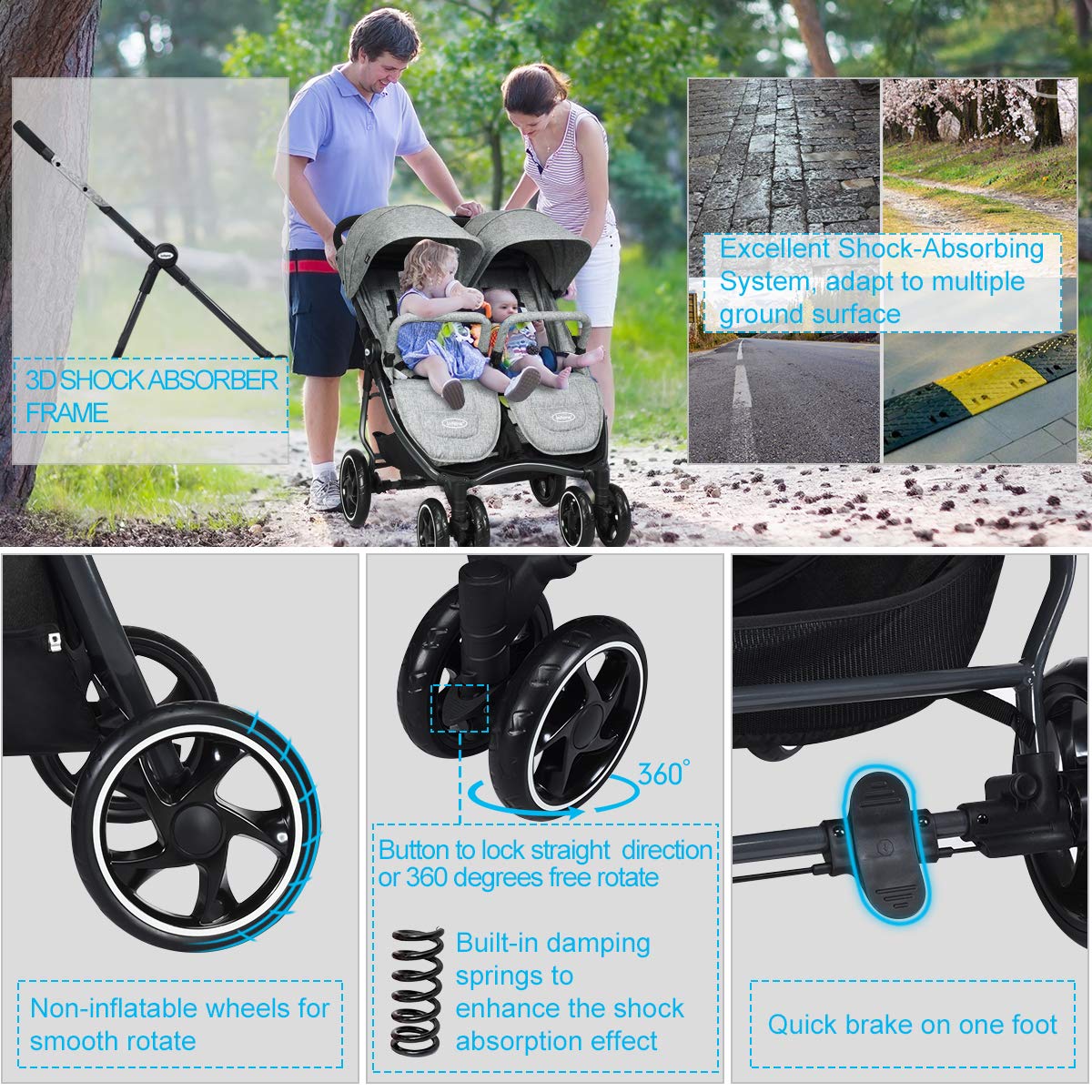 infans double stroller