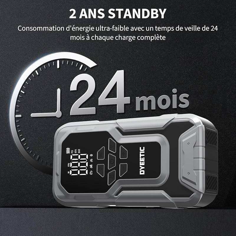 Booster Batterie Voiture Lithium 8000A avec Compresseur 150PSI/10.3Bar