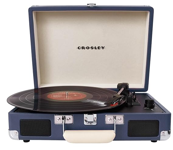 Crosley Cruiser Turntable Tragbarer Schallplattenspieler mit eingebauten Stereo-Lautsprechern im 'Aktenkoffer'-Design mit UK 