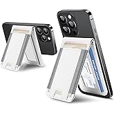 ExtreLife for Magsafe Wallet, Adjustable Stand, Open ID Window, Magnetic Wallet for iPhone 17/16/15 Pro Max/15 Pro/15/15 Plus/14 Pro Max/14 Pro/14/13/12 Series, 9 Card Holder, White