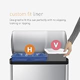 simplehuman CW0277 Code V Custom Fit Bin Liner 60 Pack Clear view 4