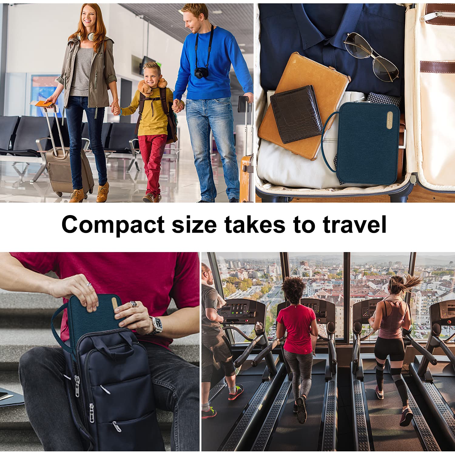 SIMBOOM 40 Watch Bands Storage Bag, Nylon Spill-resistant Watch Band Organizer Bag Carrying Case Travel Watch Straps Carrying Bag Pouch Compatible with Apple Watch Bands, Watch Band Pin, Cable-Blue