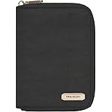 Travelon RFID Blocking Passport Zip Wallet, Black, One Size