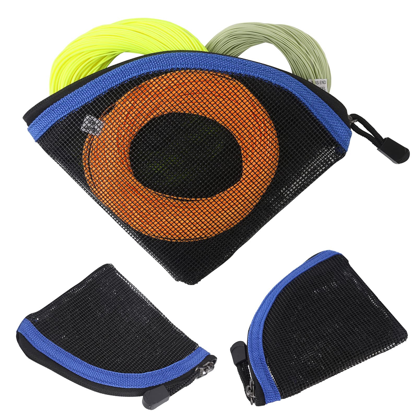 Hapivida 7 Slots Fly Fishing Line Storage Wallet Fly Fishing Leader Wallet Leader Case Net‑Like Leader Tippet Leader Pocket for Outdoor Fishers(S)