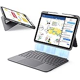 ESR for iPad (A16) 11th/10th Gen Flex Keyboard Case, Ultra-Light Magnetic Detachable Keyboard for iPad 10.9" with Writing/Viewing Modes, Larger Precision Trackpad, Dark Gray
