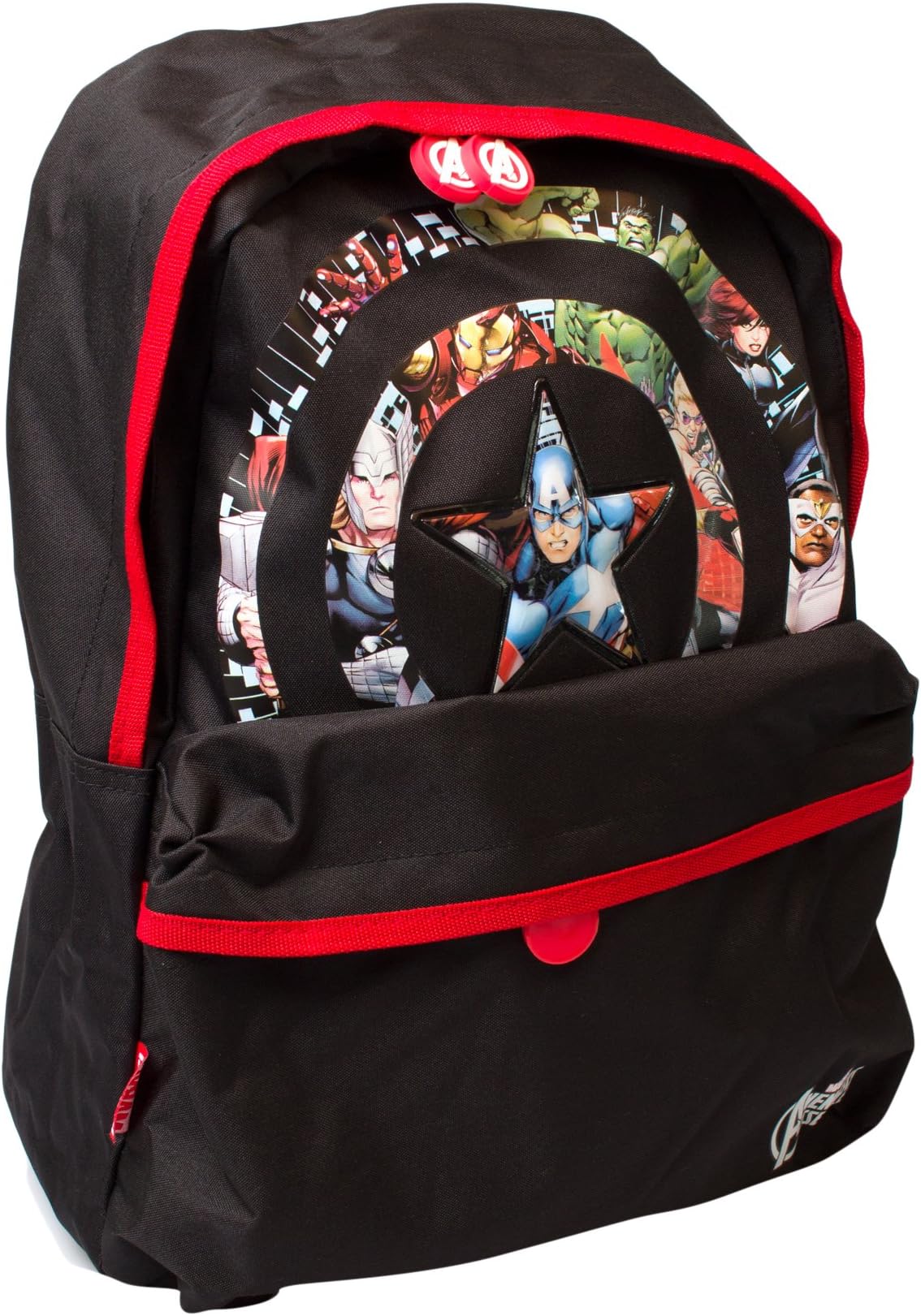 AlpaMarvel Avengers Premium School Backpack, 42 cm, Black