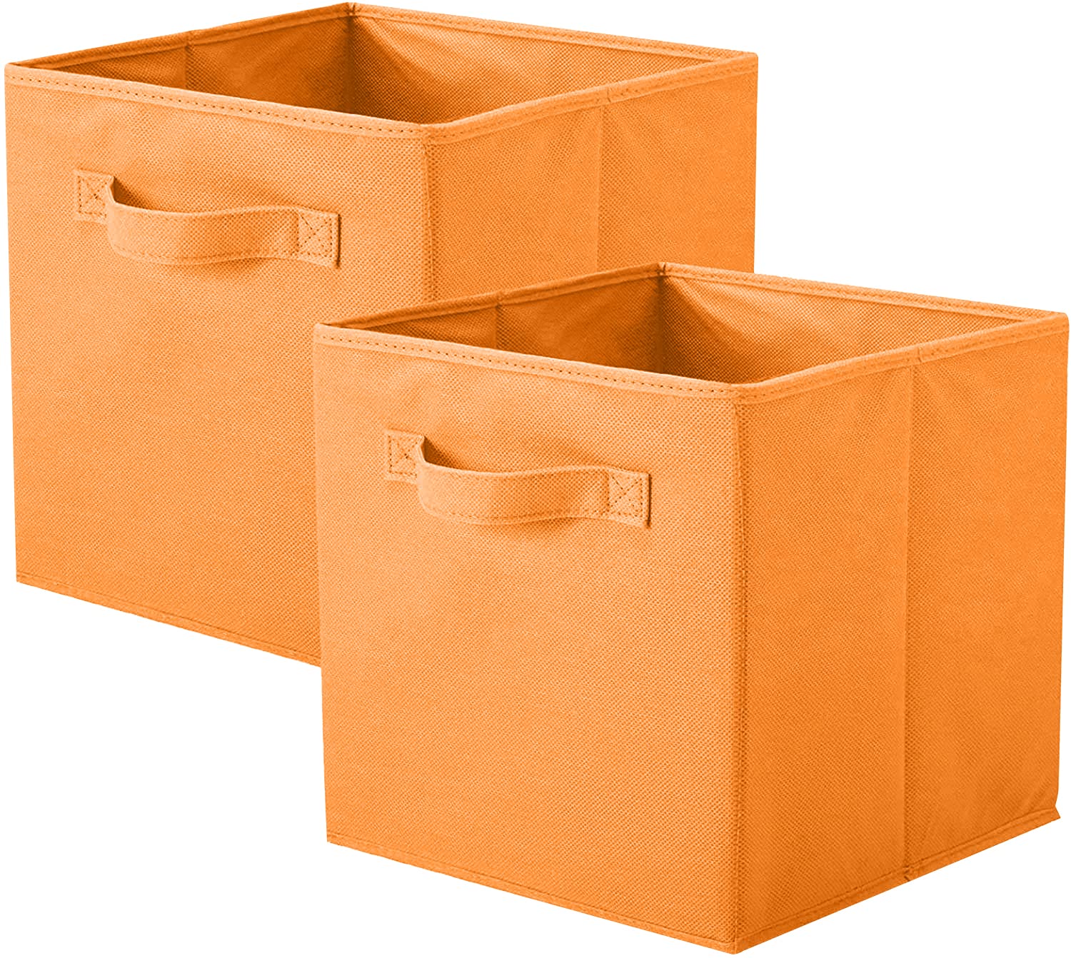 powerking Storage Box, 2 Pack Foldable Storage Cubes Storage Box Made of Fabric in Cube Shape, Orange, (PKUS-809-L2) — image 1