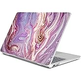 Batianda Case for Microsoft Surface Laptop 13 inch Copilot+ PC 2025 (Latest Model), Artistic Patterns Ultra-Slim Lightweight Scratch-Resistant Hard Shell with Professional Protection, Purple quicksand