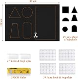 LUCMO Blackout Blinds 100 x 145 cm 100% Light Blocking Portable view 5