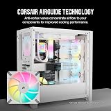 Corsair iCUE AF140 RGB Elite 140mm PWM Fan White Eight RGB LEDs AirGuide view 5
