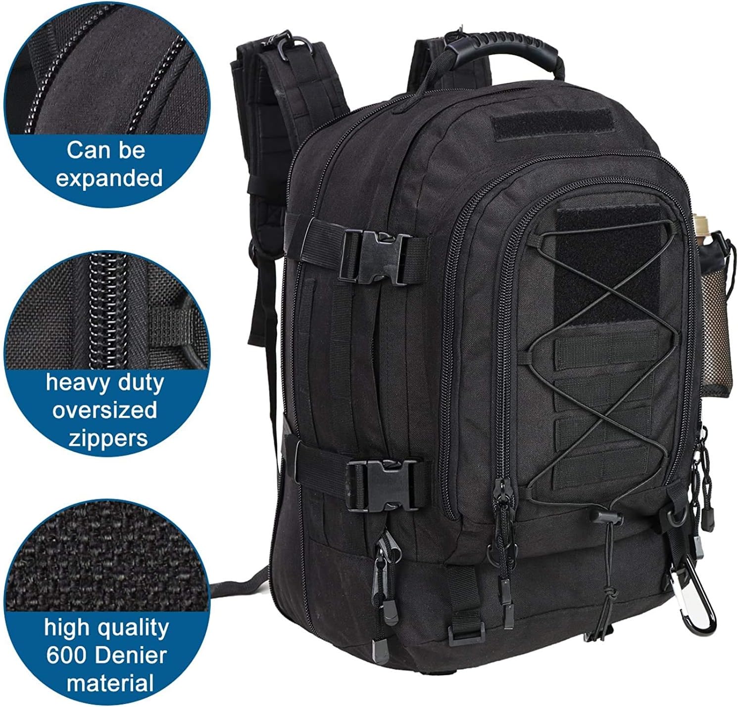 WolfWarriorX Backpack for Men Tactical 3 Day Expandable Bag : Sports & Outdoors