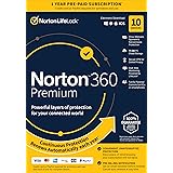 Norton 360 Premium (2022 Ready) Antivirus software for 10 Devices with Auto Renewal - Includes VPN, PC Cloud Backup & Dark We