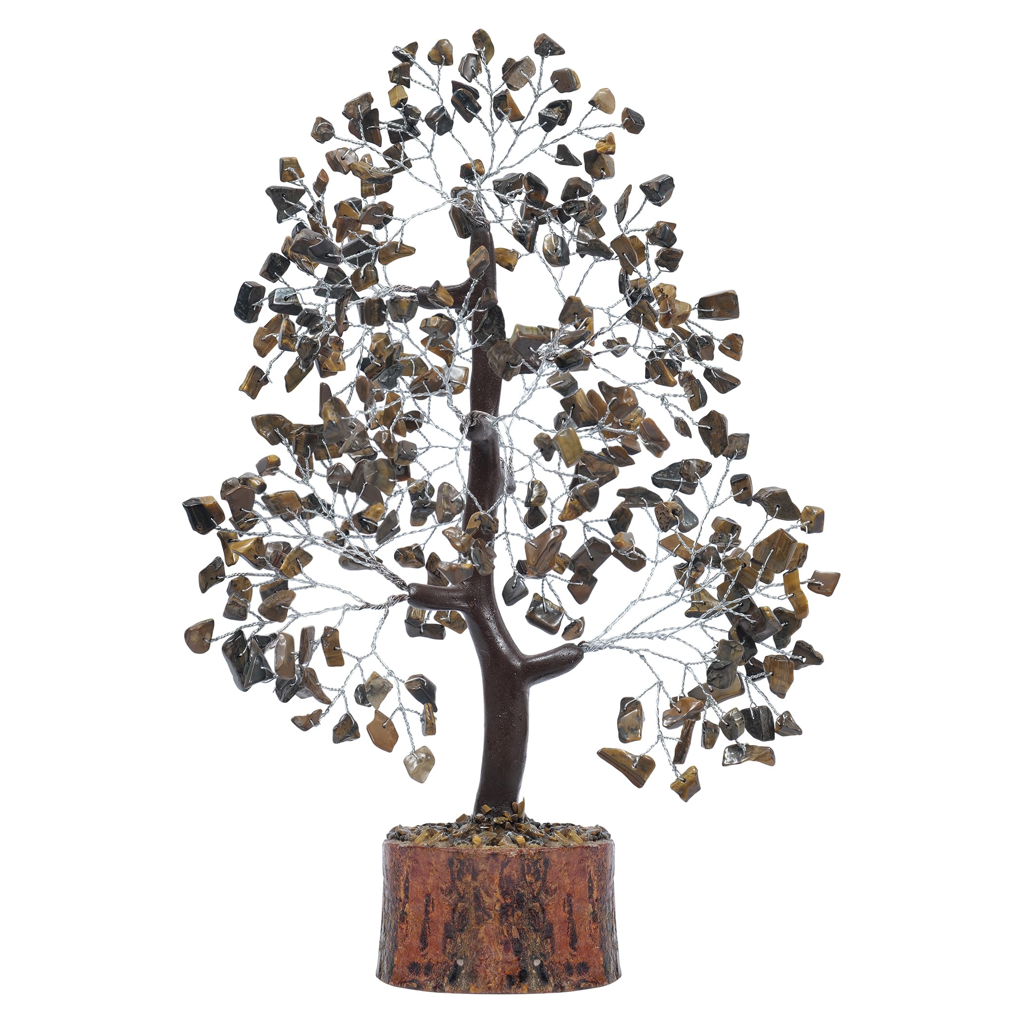 PYOR Tigers Eye, Crystal Tree, Positive Stones, Hippie Gift, Gem Tree, Tiger Eye Stone, Crystal Money Tree, Good Luck Gems, Money Crystal Stone, Gemstone Bonsai Tree, Positive Energy Decor