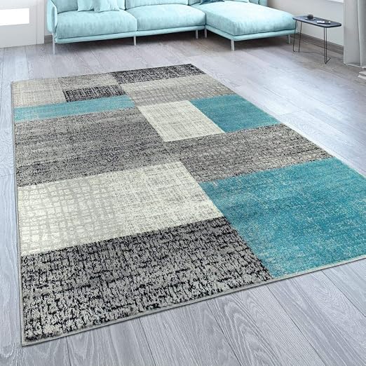 Amazon De Paco Home Designer Wohnzimmer Teppich Modern Kurzflor