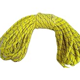 Blue Ox Rope 1/2" Arborist Double Braid Polyester, USA Made, Yellow, 150 ft | Low Stretch, High Strength &amp; Durable, Rigging Tree Rope, 7,000 lbs tensile strength