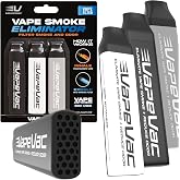 VapeVac (Registered AMZ Brand) &ndash; Pocket Sized Personal Air Filter for Discreet Output Reduction | Minimizes Odor, Keeps Air Fresh | Not an Emission Device &ndash; 500+ Uses (3-Pack)