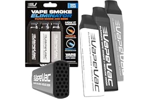 VAPE VAC VapeVac (Registered AMZ Brand) – Pocket Sized Personal Air Filter for Discreet Output Reduction | Minimizes Odor, Keeps Air Fresh | Not an Emission Device – 500+ Uses (3-Pack)