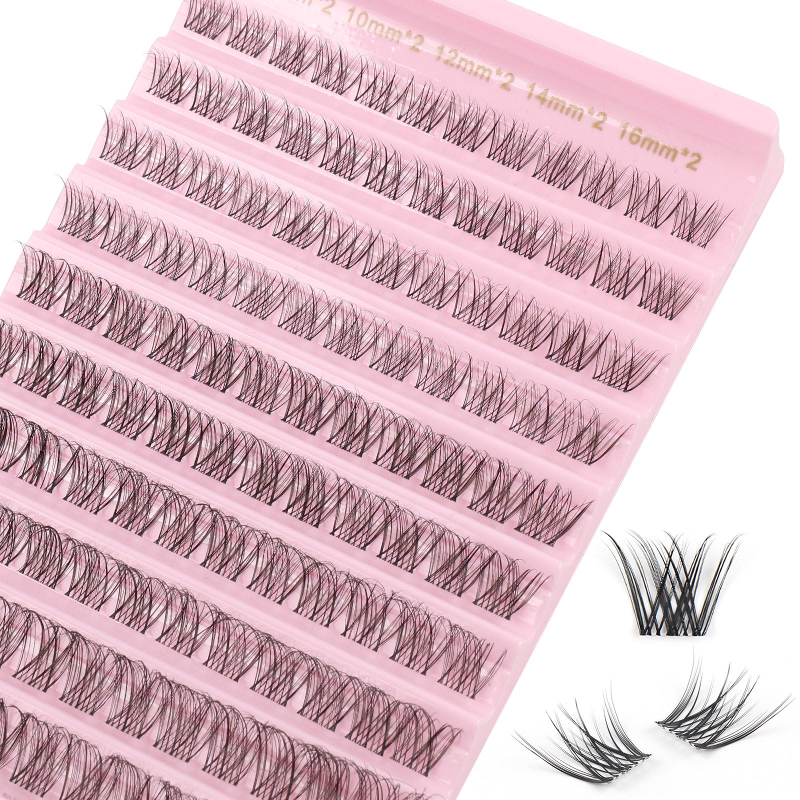 Kiusatig Natural D Curl Eyelash Extension 120pcs 8-16mm Mix DIY at Home (W61)