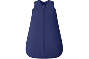 FIEMOL Baby Sleep Sack 6-12 Months 2.5 TOG, Winter Cotton Sleep Sacks Newborn and Infant, Warm Quilted Baby Wearable Blanket, Newborn Sleeping Bag with 2-Way Zipper Blue 1 Pack