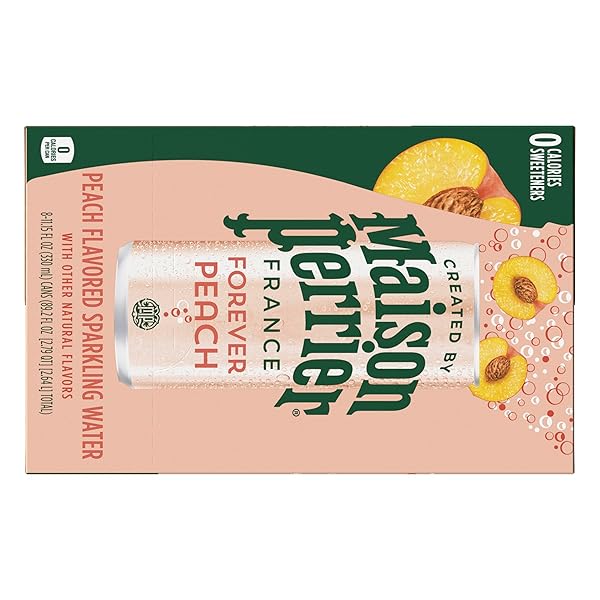 MAISON PERRIER FOREVER PEACH FLAVORED SPARKLING WATER, 11.15 FL OZ CANS, 8 COUNT 89.2 FL OZ