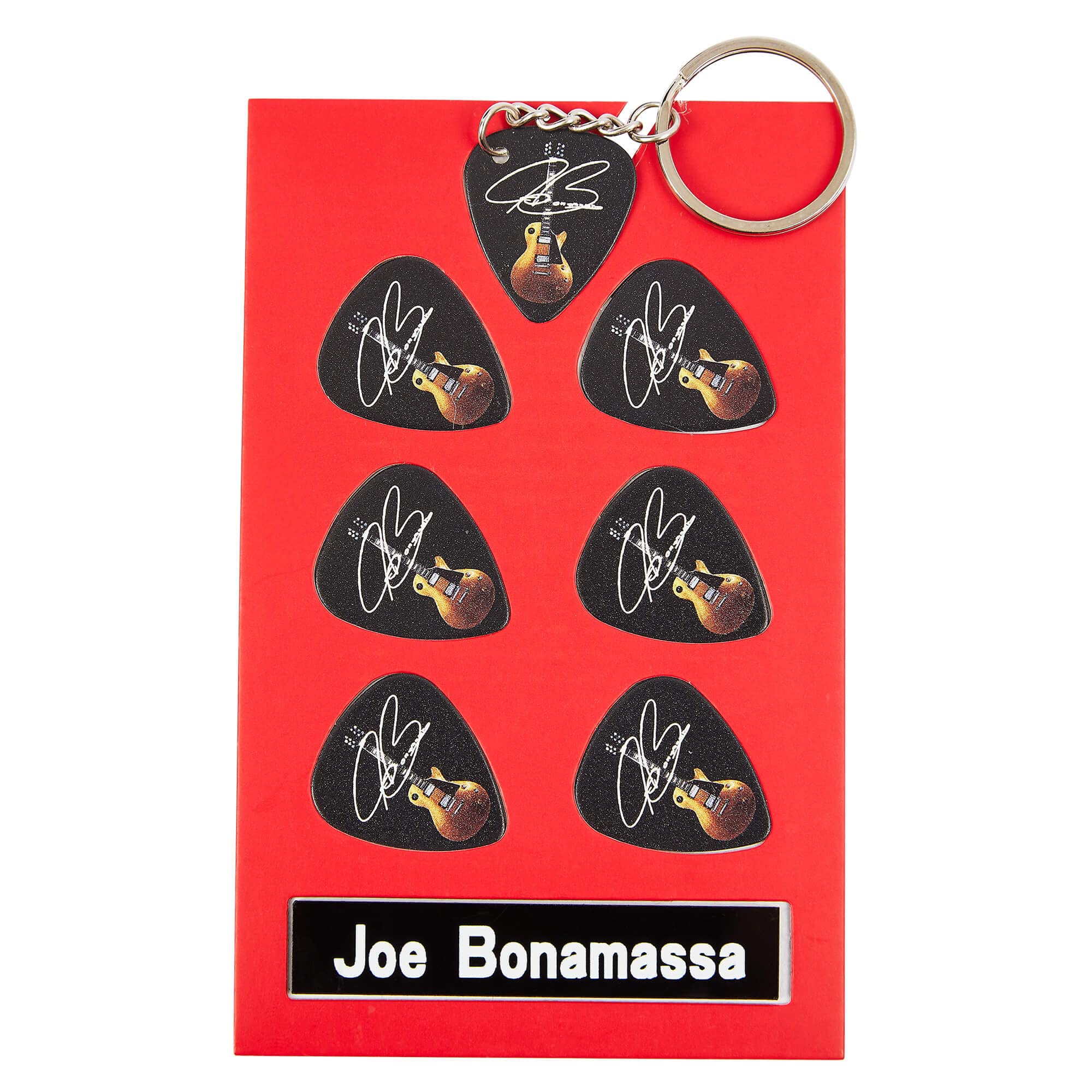 Joe Bonamassa Guitar Plectrum Gift Set | 6 Artist Plectrums | 1 Artist Keyring