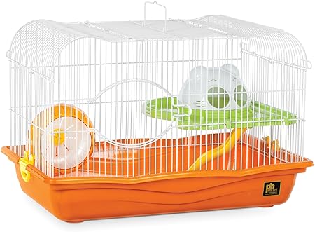 orange hamster cage
