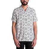 KARL LAGERFELD Mens Abstract Patterned Short Sleeve Shirt