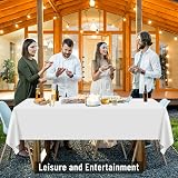 PLULON White Tablecloth 15 Pcs 137 x 274 cm PEVA Plastic Rectangular view 6